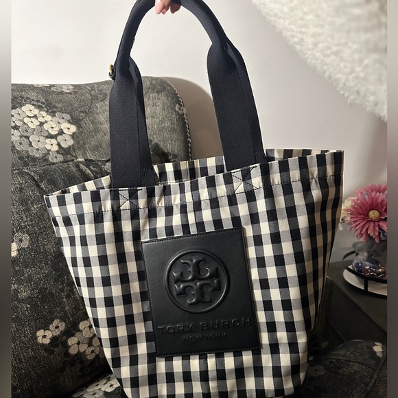 Tory Burch Piper Gringham Tote - Picture 5 of 7